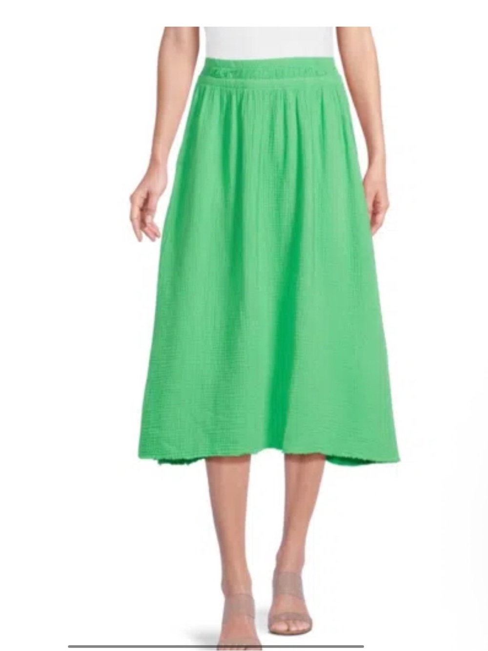Nation LTD Safa Midi Skirt In Midori Green Midi Skirt Lightweight Cotton